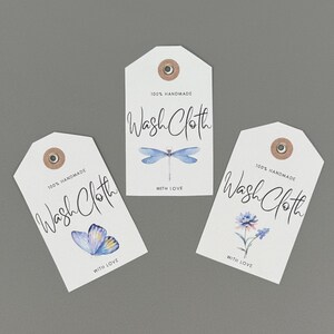 Printable Washcloth/dishcloth Wrap Labels and Tags
