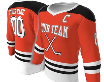 Custom V-Neck Hockey Jersey: Personalized Team Design