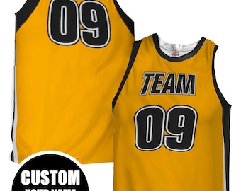 Custom Gold Basketball Jersey: Personalized Team Uniform