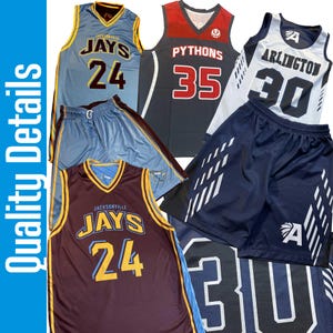 Check out some photos of finished work.  Examine the details and see the rich and vibrant colors available.  Your customized basketball jerseys will be made by experts in the industry.