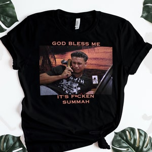 New Tshirt Jersey sweater birthday gift party God Bless Me It&#39;s F*cken Summah PNG, Digital Instant Download Sublimation vinyl eco solvent