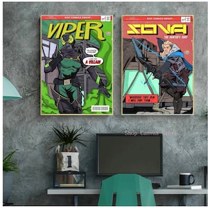 Poster in comic Style Valorant Inspired, Wall Decoration, Gaming Room Poster.