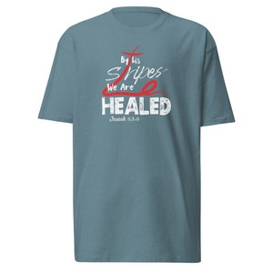 By His Stripes Men’s premium heavyweight tee