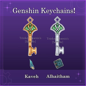Genshin Kaveh and Alhaitham Keys Acrylic Keychains