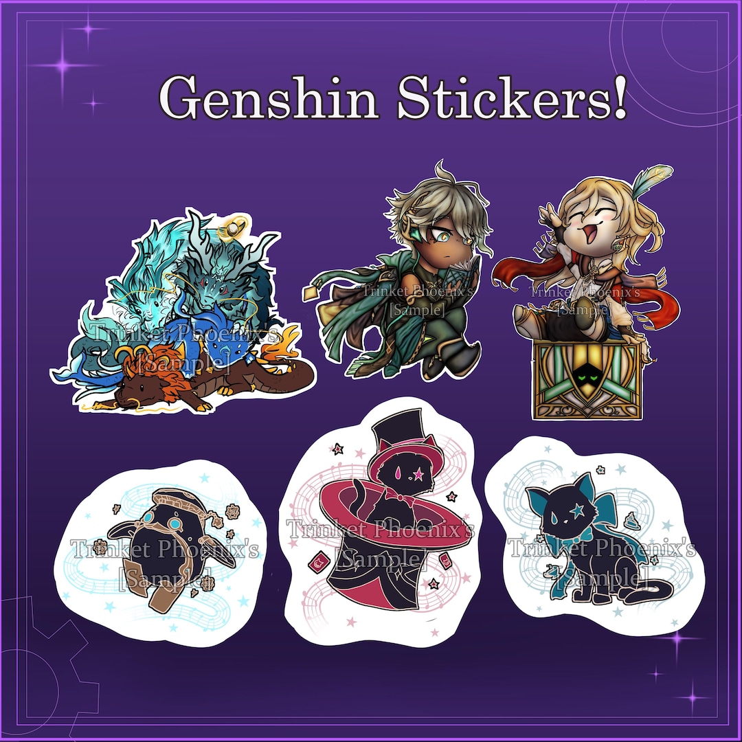 Genshin Impact Stickers - Etsy