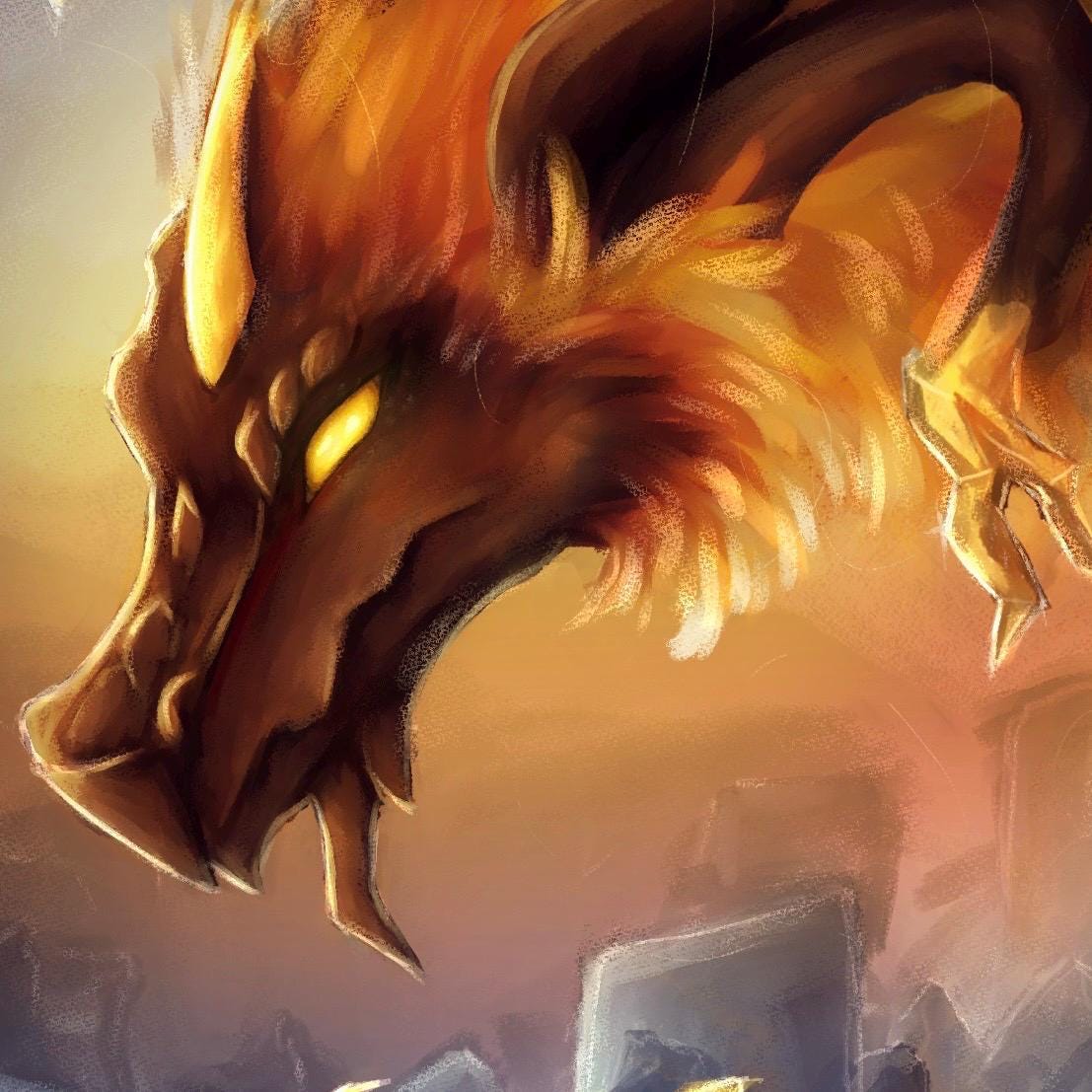 Genshin Impact Dragon Zhongli Print - Etsy