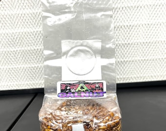 Kit di coltivazione GALNUT™ Magical da 450 g (1 libbra) con sacchetto tutto in uno per funghi — Substrato sterile per cereali + CVG (filtro da 0,2 micron, porta di iniezione)