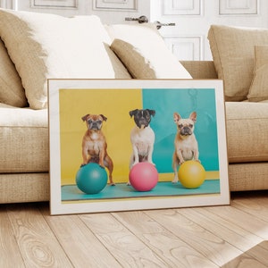 Fitness Dog Art Print | Gym Pet Poster