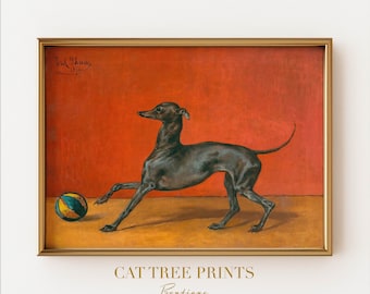 Vintage Greyhound Dog Print - Gift for Pet Lovers - Rustic Animal Wall Art | HIGH QUALITY PRINTABLE