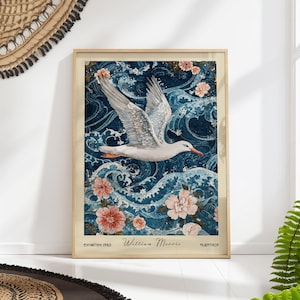 William Morris Albatross Print, Vintage Bird and Floral Illustration, Arts and Crafts Movement Poster PRINTED on Luxury Paper