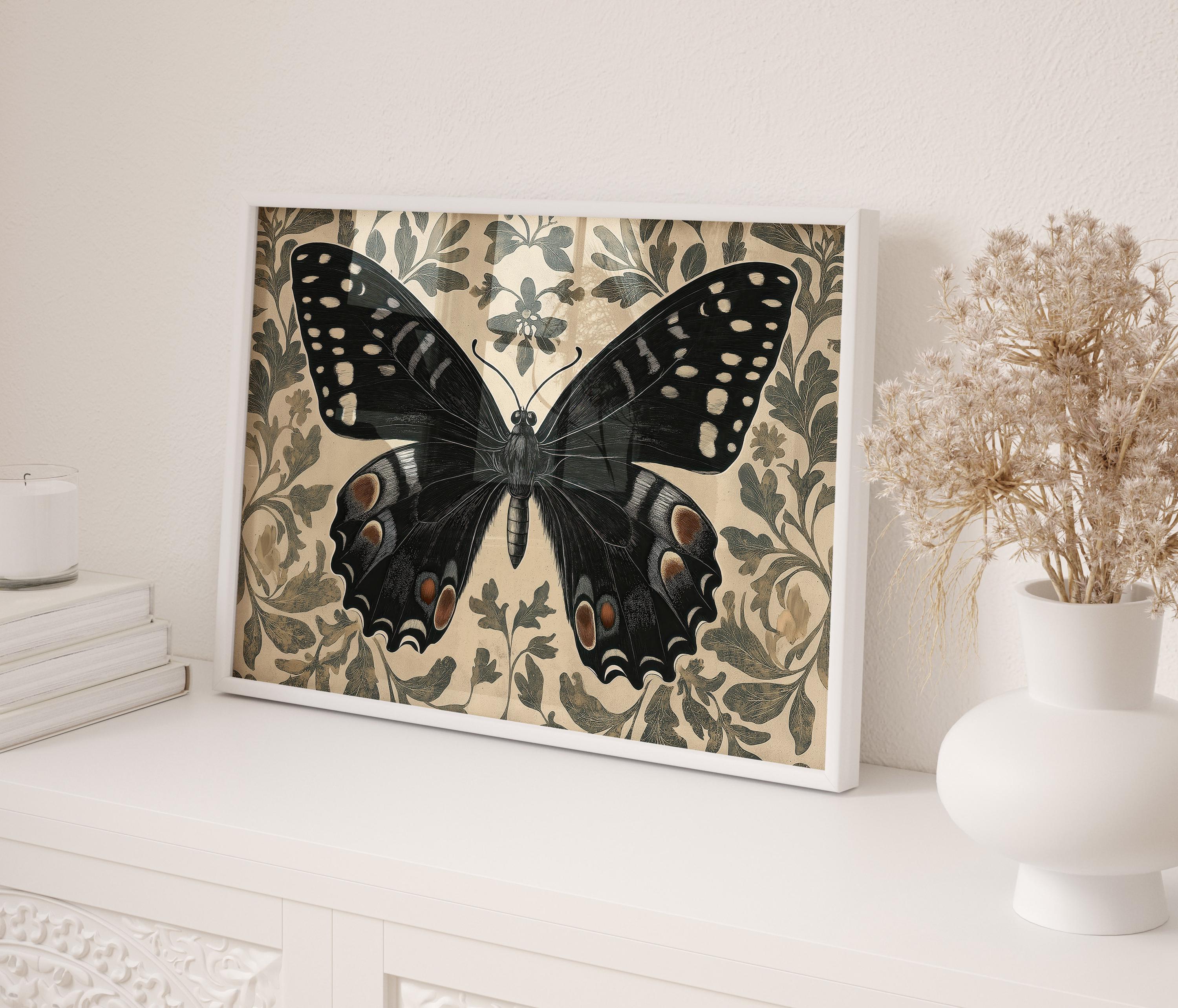William Morris Butterfly Art Print: Vintage Botanical Illustration - Etsy