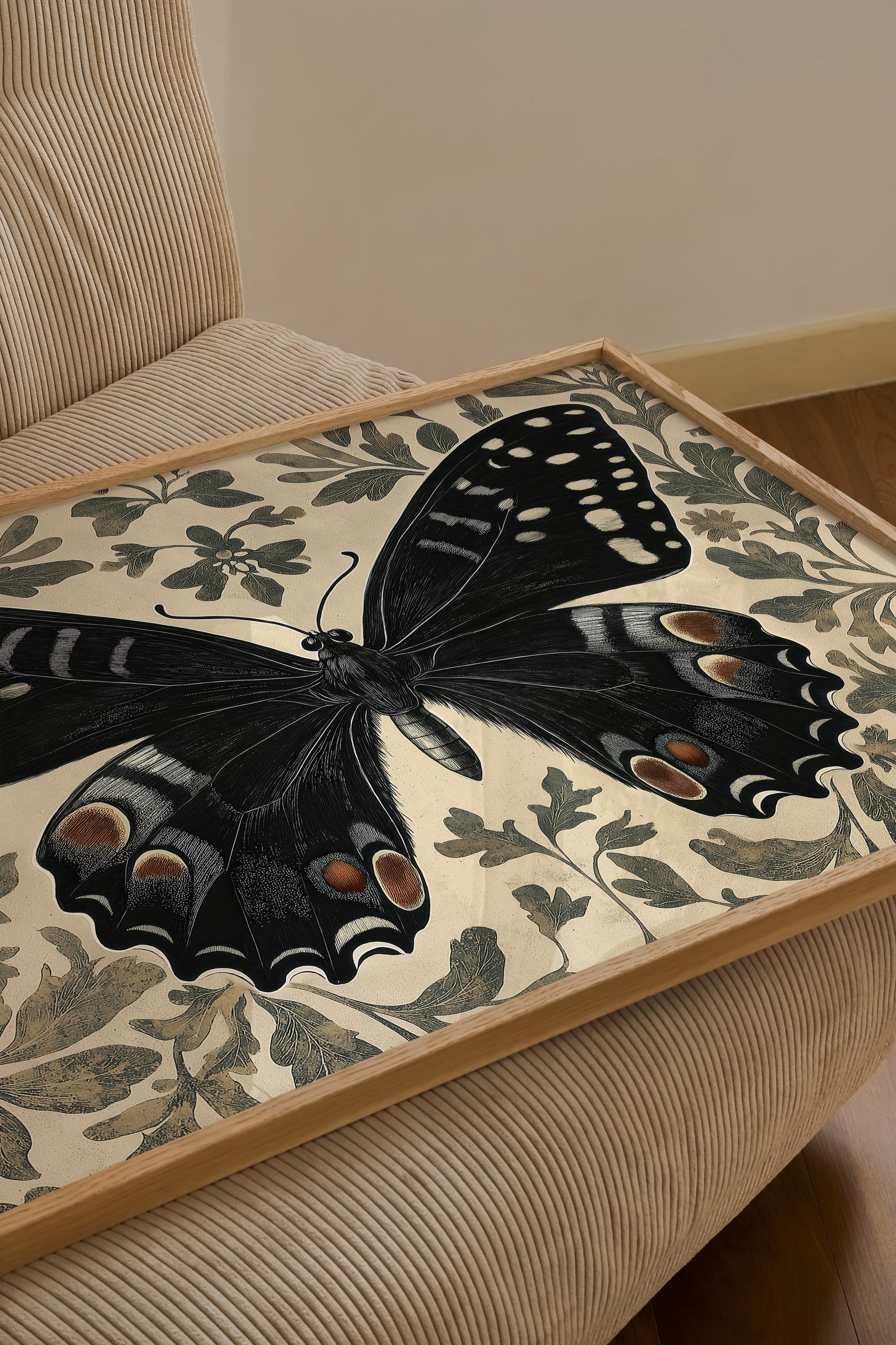 William Morris Butterfly Art Print: Vintage Botanical Illustration - Etsy