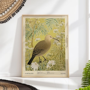 William Morris Kiwi Bird Art Print - Vintage Botanical Illustration - Exotic Wall Art PRINTED on Luxury Paper