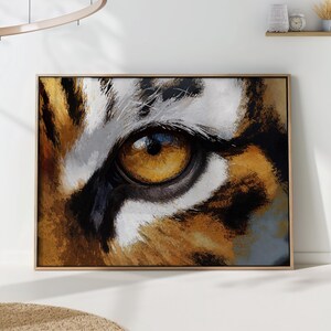 Tiger Eye Print - Wild Animal Art, Jungle Wall Decor, Big Cat Poster, Safari Home Print