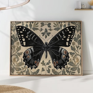 William Morris Butterfly Art Print - Vintage Botanical Illustration - Nature Inspired Decor PRINTED on Luxury Paper