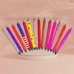 Glass Rhinestone Ink Joy Pens Refillable Bling