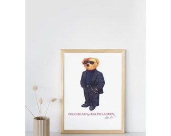 Polo Wall Art Poster Printable Polo Ralph Downloadable Wall Art Etsy