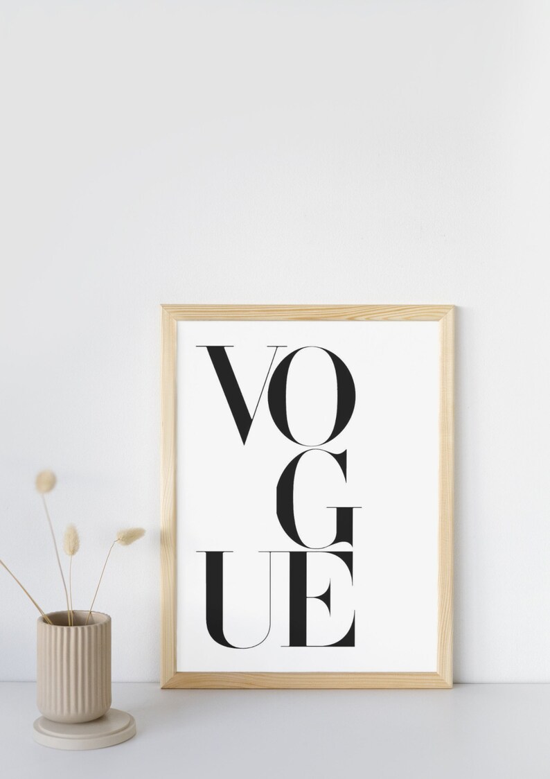 Printable Vogue Wall Art Print Vintage Vogue Wall Art Print Printable