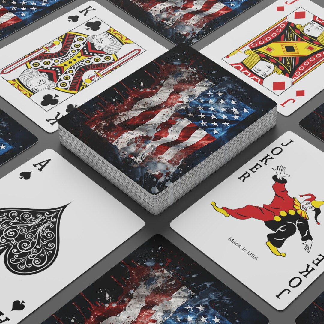トランプ Patriotic Playing Cards American Flag Playing Cards Patriotic Standard Deck US Playing