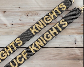 Handmade beaded straps for game day/Game day accessories/ UCF Knights football beaded strap/ UCF Knights