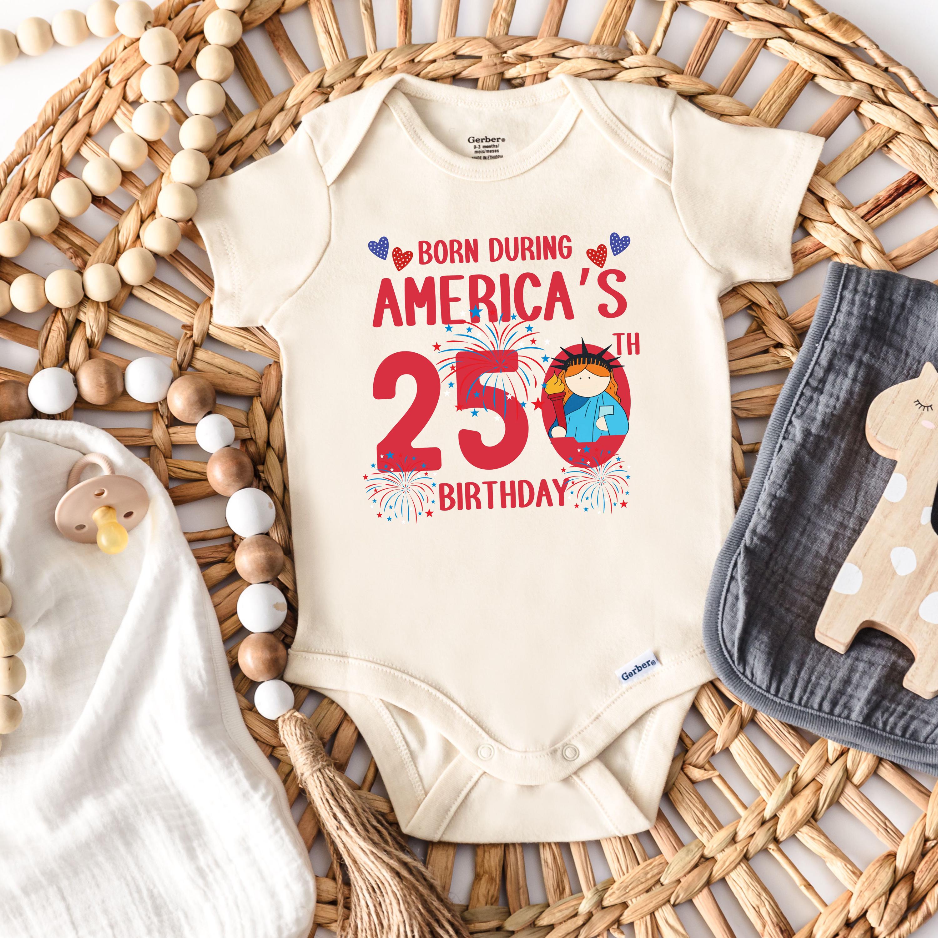 Americas 250th Baby Onesie Fourth of July Infant Bodysuit