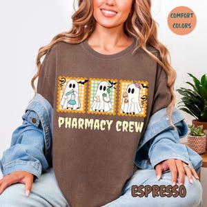 Halloween Pharmacy Crew Shirt halloween Ghost shirt Apothecary Pharmacy tech gift Pharmacist gift Pharmd gift CphT shirt pharmacy fall shirt