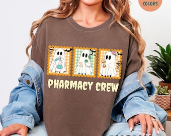 Halloween Apotheke Crew Shirt Halloween Ghost Shirt Apotheker Apotheke Tech Geschenk Apotheker Geschenk Pharmd Geschenk CphT Shirt Apotheke Herbst Shirt