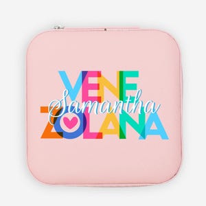 Venezuela Gifts Jewelry Box Venezuelan gift for Venezuelan Girl Vzla jewelry Custom jewelry Box personalized Christmas gift travel box