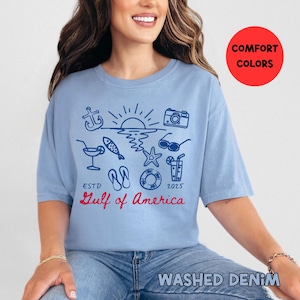 Gulf of America shirt Patriotic Beach shirt Ocean Shirt Beachy Coastal seashell tee Fisherman Aesthetic Gulf of Mexico Maga Shirt Trendy tee