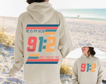 Christian Hoodie Psalm 91 bible verse Hoodie Jesus streetwear Psalm Religious bible gift Christian psalm Hoodie Christian Trending Hoodies