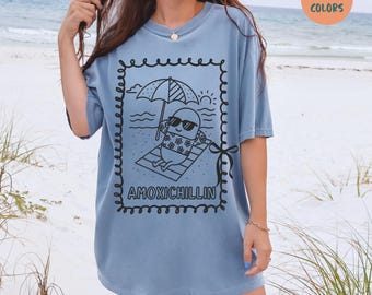 Camiseta de amoxicilina, divertida camiseta de enfermera veterinaria, regalo para farmacéuticos, camisetas de farmacéutico, regalo de técnico de farmacia, regalo de farmacia, regalo de Navidad.