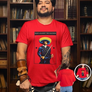 Emiliano Zapata t-shirt Mexican Revolution shirt Mexican Revolutionary tee Rage against the Machine shirt  Camiseta Lider revolucionario