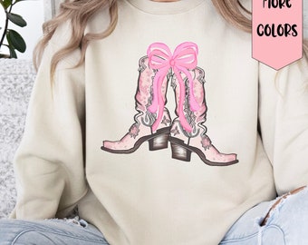 Cowgirl Boots Country Concert Sweatshirt Wild West shirt Country boots shirt Cowgirl Shirt Western Vibes Coquette sweater preppy style shirt