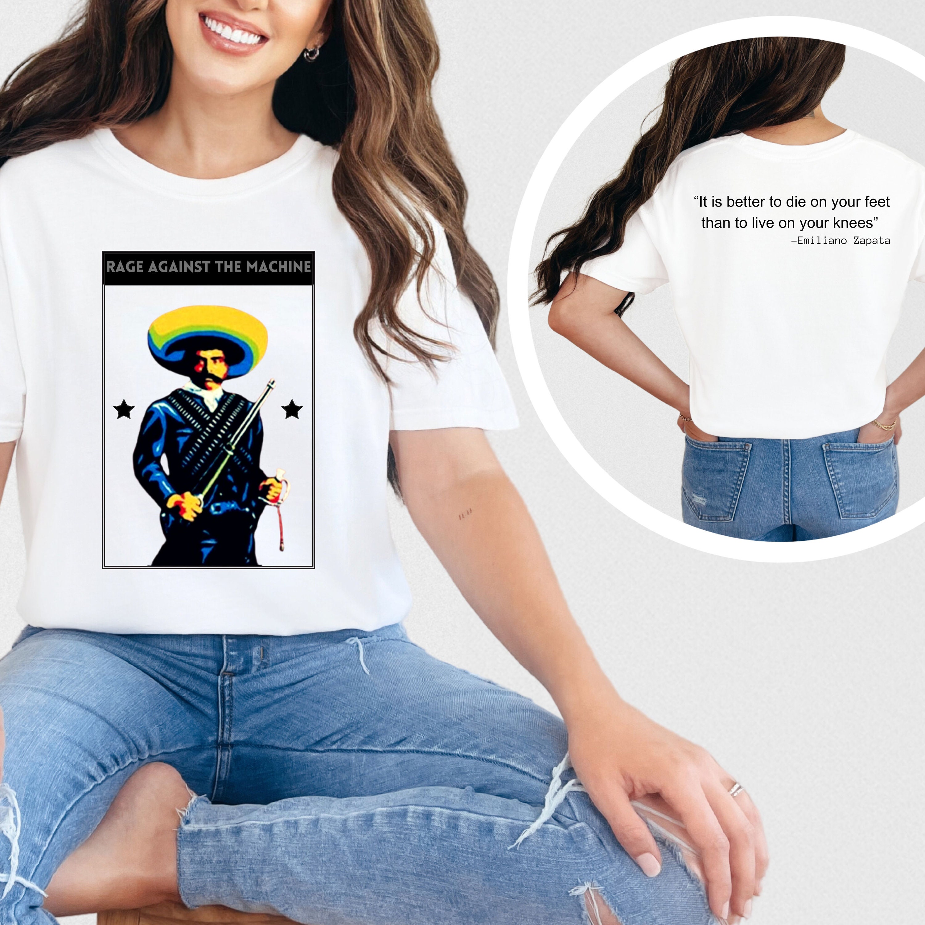 Emiliano Zapata Against the Machine？ Emiliano Zapata T-shirt Mexican Revolution Shirt Mexican