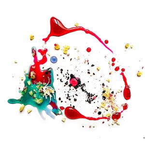 No1 ‘’Cosmic Chaos of Dionysus’’ Oeuvre durable de Fotini Chamalidou - Carte postale 10x15cm / 4"x6" - Oeuvre zéro déchet - Upcycling Art