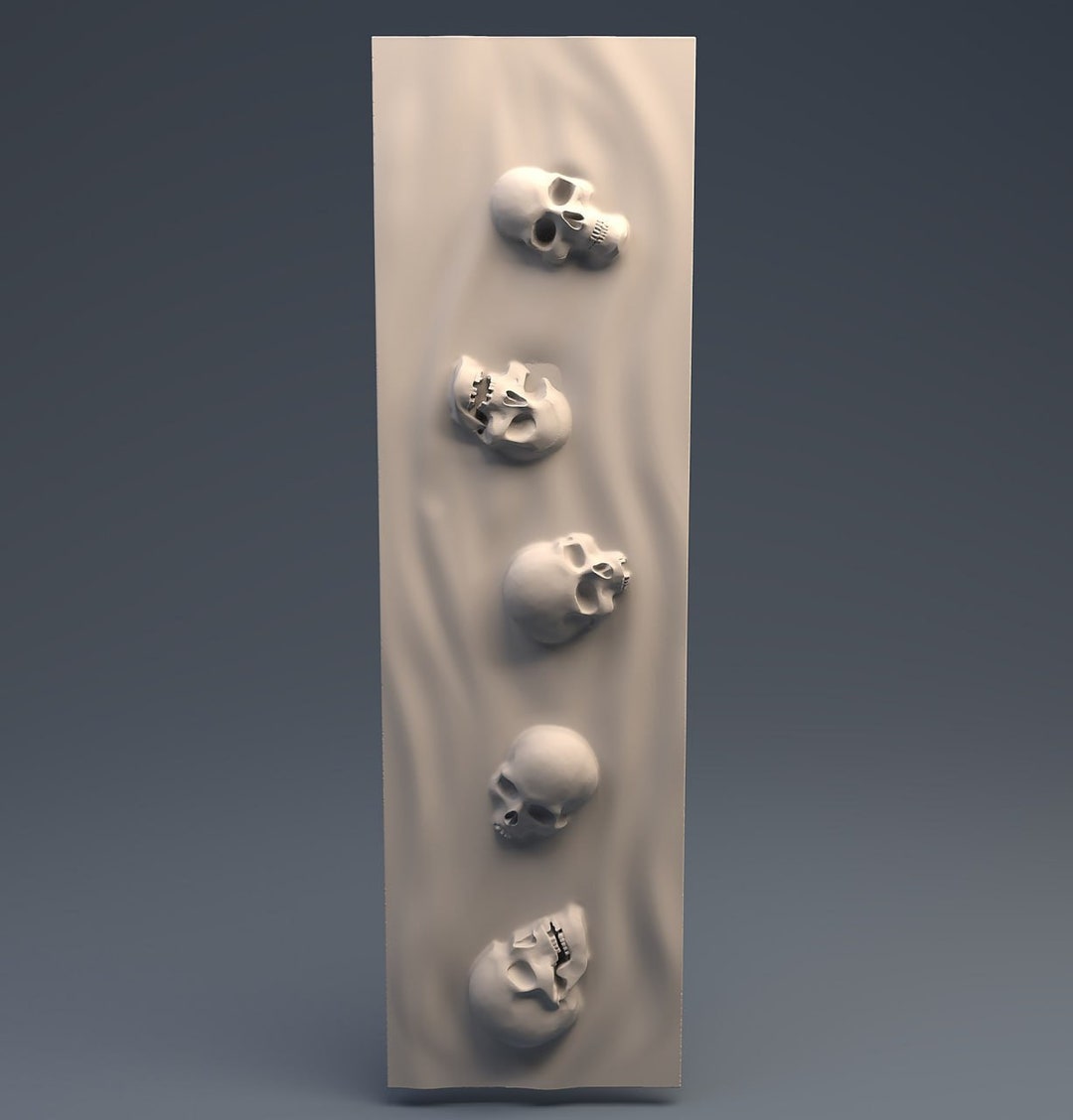 Skull , Wall Decor , Panel Relief for CNC Router Aspire Carving ...