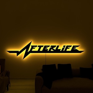 Cyberpunk Afterlife LED Wall Decor – Neon Effect Gaming Light, Illuminated Wall Art, Perfect Gift for Gamers and Cyberpunk Fans