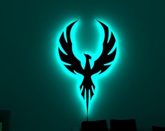 Phoenix Bird Art Led Sign, Phoenix Lover LED Light Sign, Phoenix Wall Hanging, Led Wall Art, Home Decor, Birthday Gift,