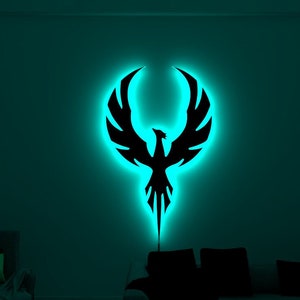 Phoenix Bird Art Led Sign, Phoenix Lover LED Light Sign, Phoenix Wall Hanging, Led Wall Art, Home Decor, Birthday Gift,