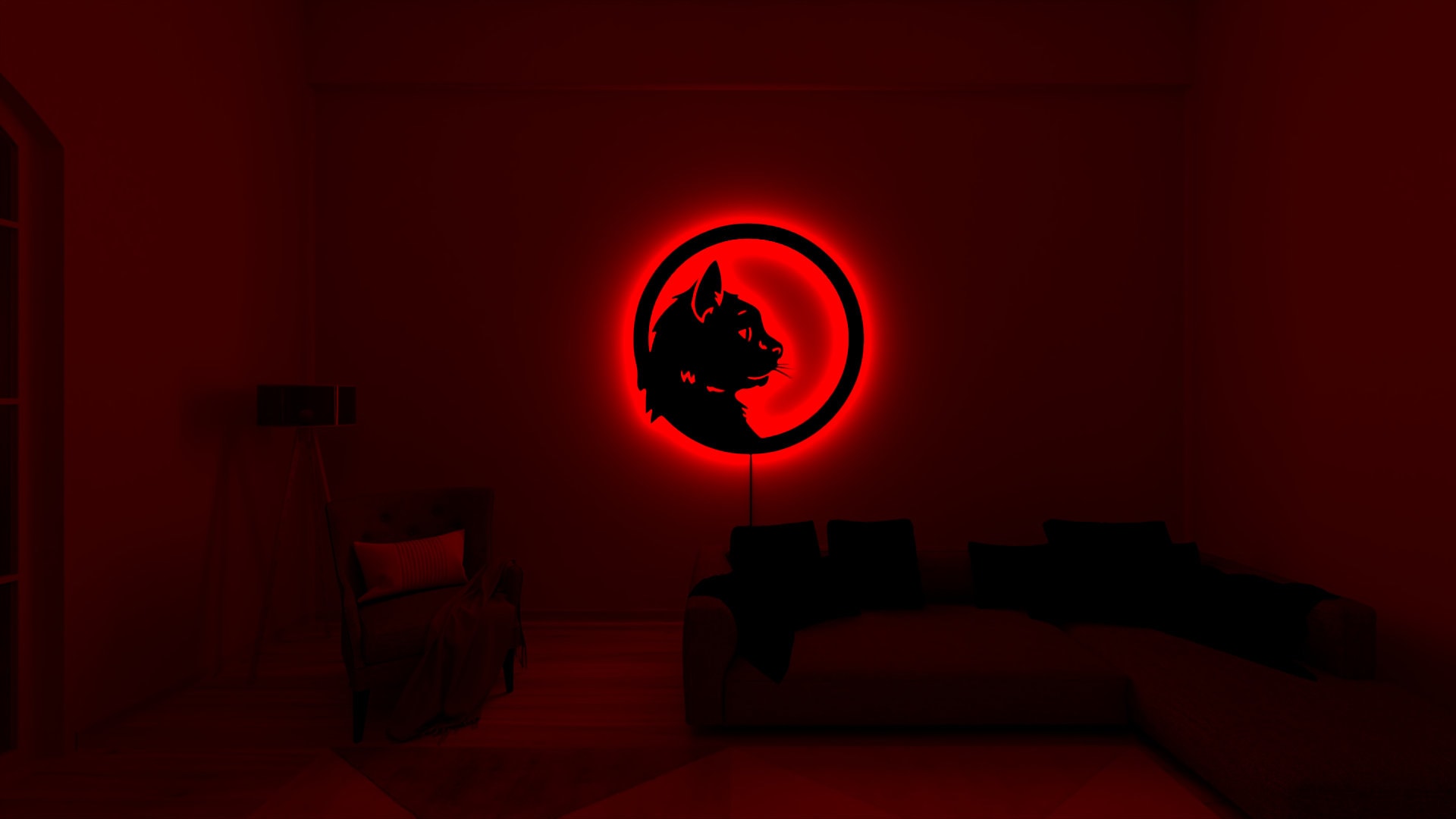 Cat Wall Decor, Cat Wall Art, Cat Wall Light, Pet Shop Gift, Cat Wall