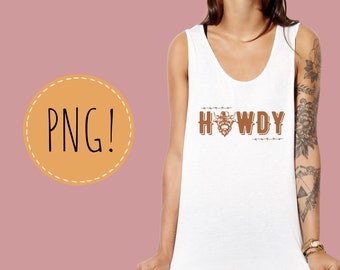 Howdy PNG Western Style PNG Highland Cow