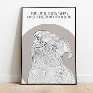French Bulldog print | Funny dog print | Dog lover gift | Pet Print | Dog Poster | Funny dog quote | Funny Pet Portrait | Artwork Drawing