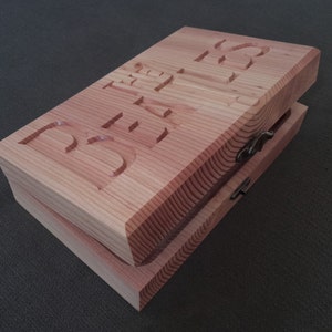 Custom Band Keepsake Box - Carved solid wood