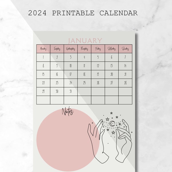 Artist 2024 Calendar Etsy Canada