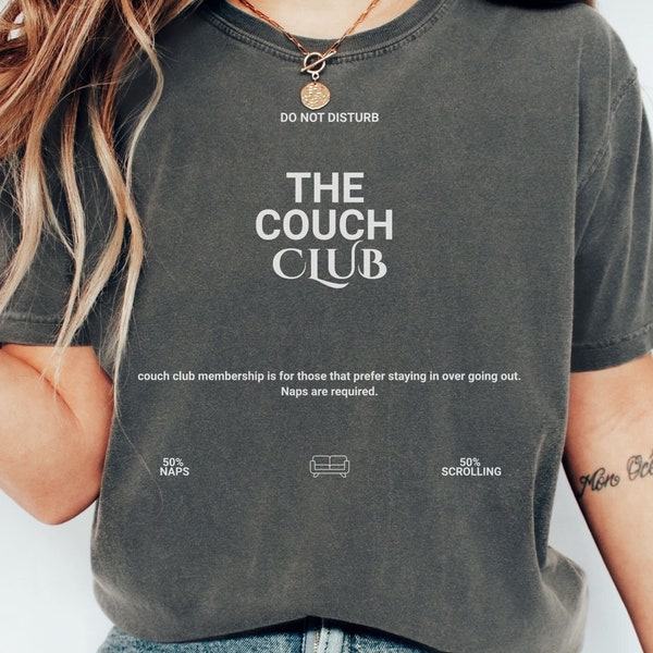 Funny Couch Club T-Shirt, Do Not Disturb Nap Scrolling Sweatshirt, Homebody sweatshirt, Oversized sweatshirt, Introvert shirt, Lazy shirt