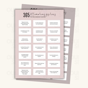 365 affirmations positives en français PDF à imprimer image 1