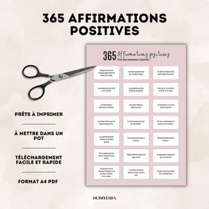365 affirmations positives en français - PDF à imprimer