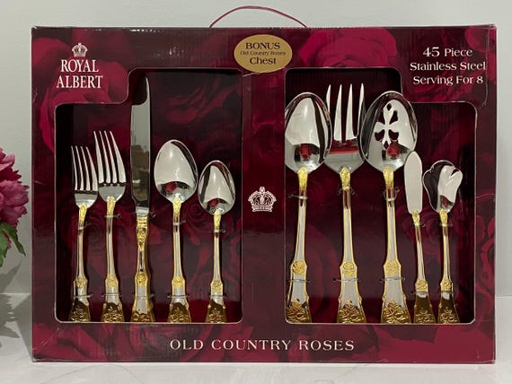 Old Country Roseカトラリー45ピース Royal Albert Old Country Roses Cutlery Set: 45-piece