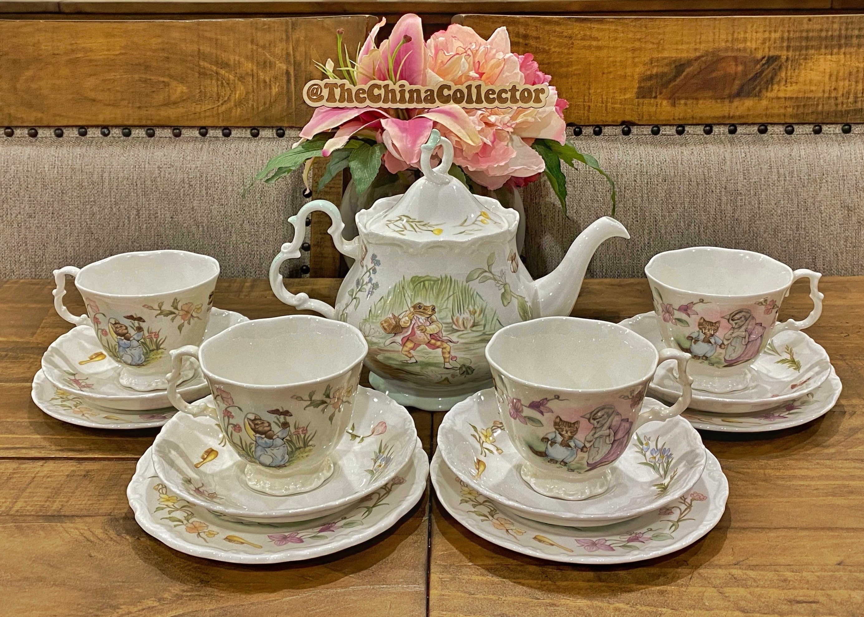 RARE Royal Albert Beatrix Potter Tea Set for 4 – Made in