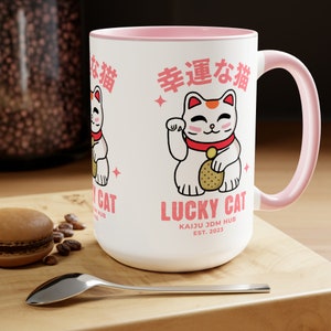 Chinese Lucky Charm Cat Neko' Insulated Stainless Steel Water Bottle